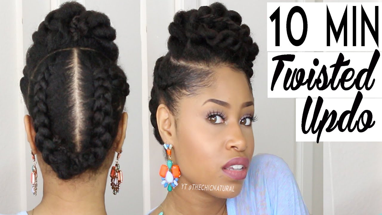 Natural Easy Hairstyles
 THE 10 MINUTE TWISTED UPDO