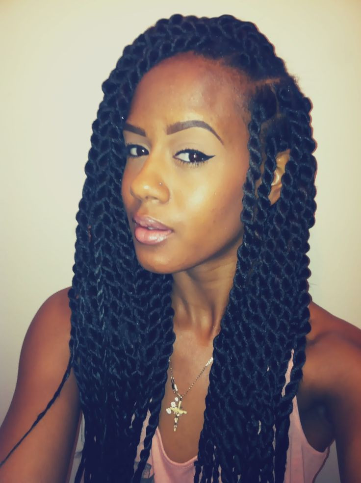 Natural Hairstyles Braids And Twists
 Jumbo Senegalese Twists Tutorial hair