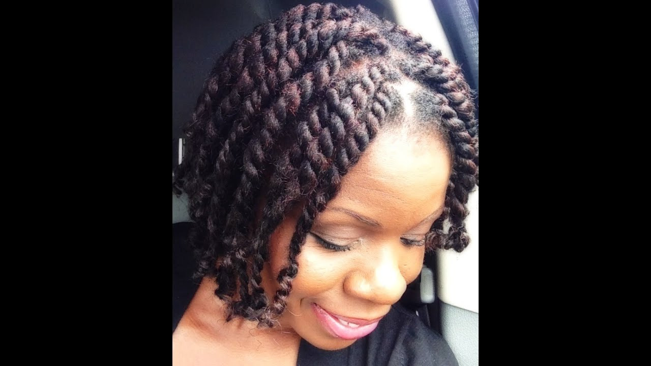 Natural Hairstyles Braids And Twists
 Natural Hair Short Chunky Twists with Marley Hair twisted
