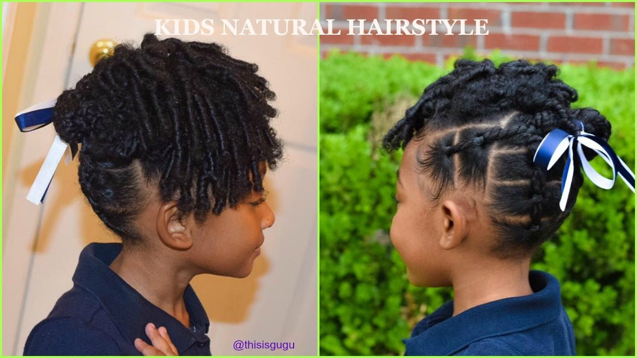 Natural Hairstyles For Kids
 KIDS NATURAL HAIRSTYLES Easy Little Girls Rubberband