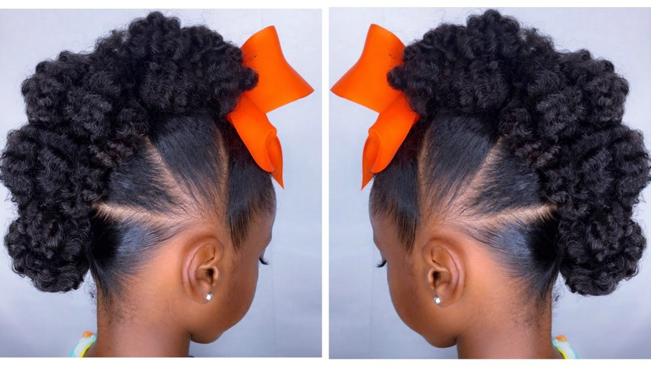 Natural Hairstyles For Kids
 Textured Bun Hawk Tutorial