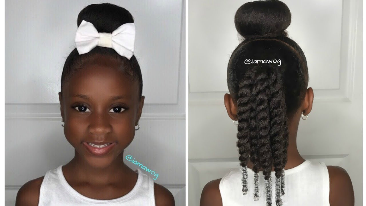 Natural Hairstyles For Kids
 Quick & Easy 10 Min Sock Bun Hairstyle 1