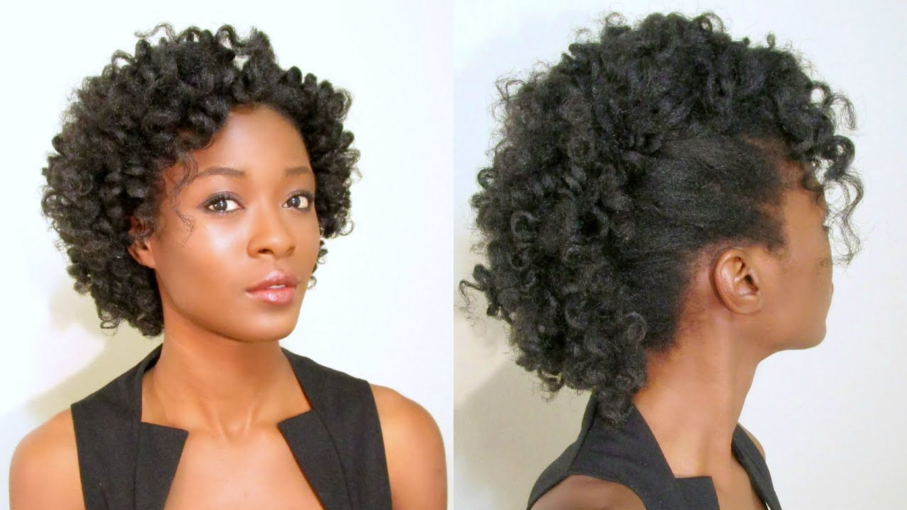 Natural Hairstyles Mohawk
 Curly Mohawk Frohawk Natural Hair & Spoolies Giveaway