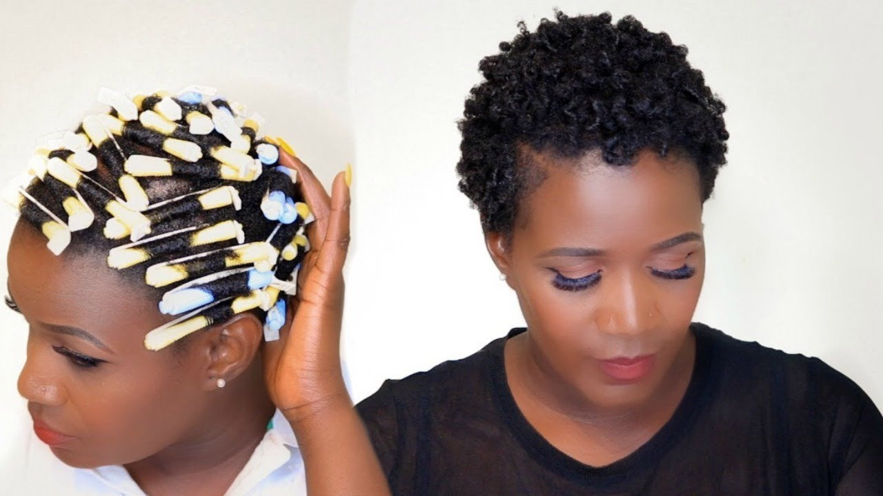 Natural Rod Set Hairstyles
 PERM ROD SET ON SHORT 4C NATURAL HAIR