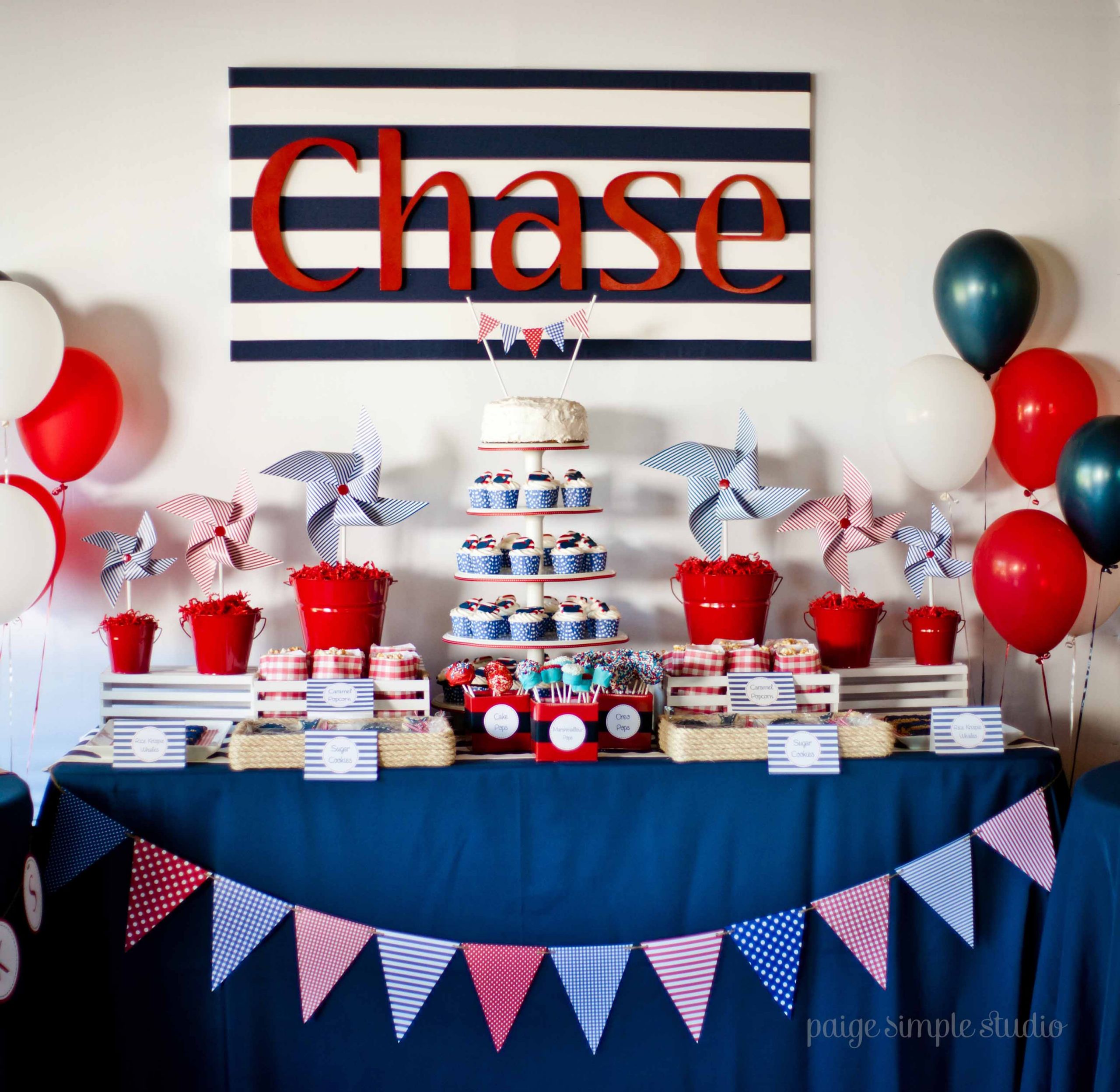 Nautical Birthday Decorations
 Guest Party Boy’s Nautical First Birthday Party