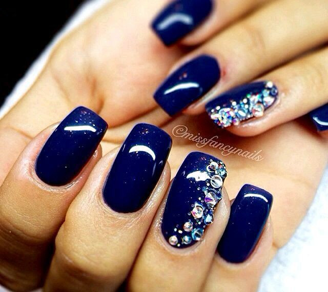 Navy Blue Nail Ideas
 Pin by Caitlin Gray on nail artist in 2019