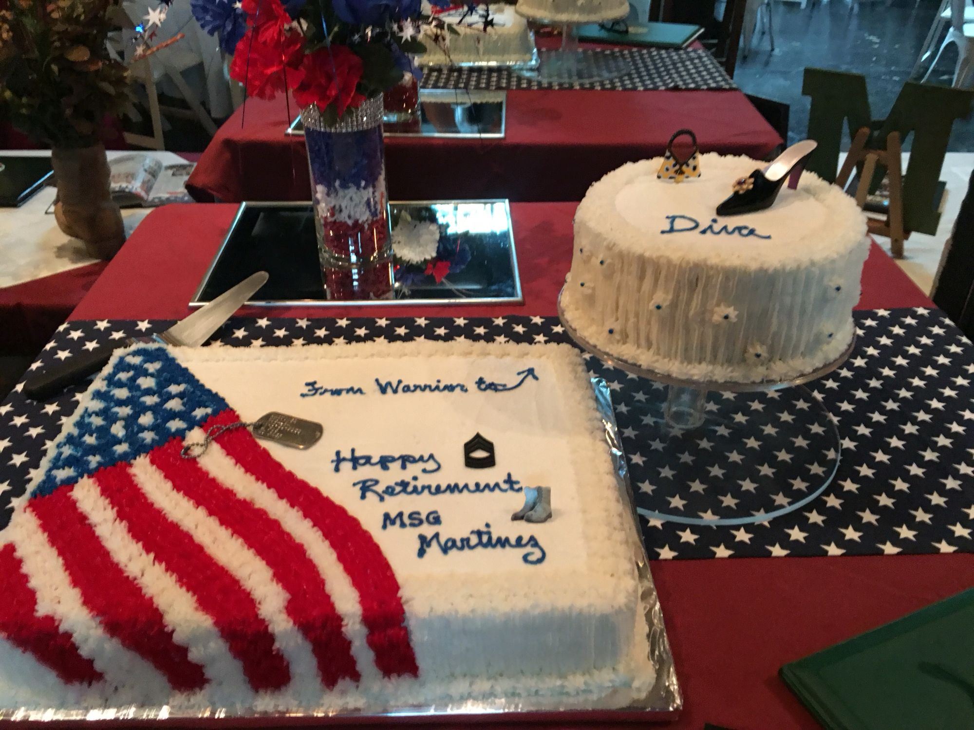 Navy Retirement Party Ideas
 Military retirement party cake table set up … …