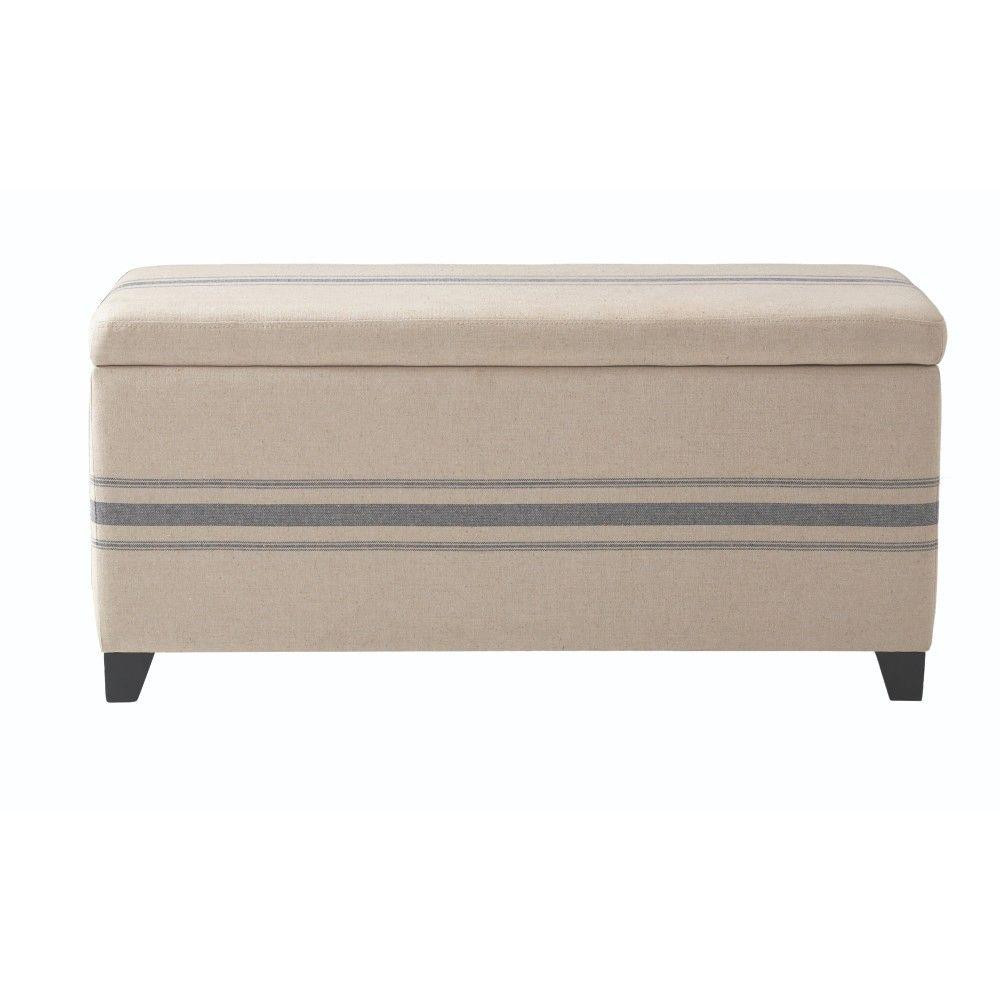 Navy Storage Bench
 Home Decorators Collection Chambers 42 in W Navy Stripe