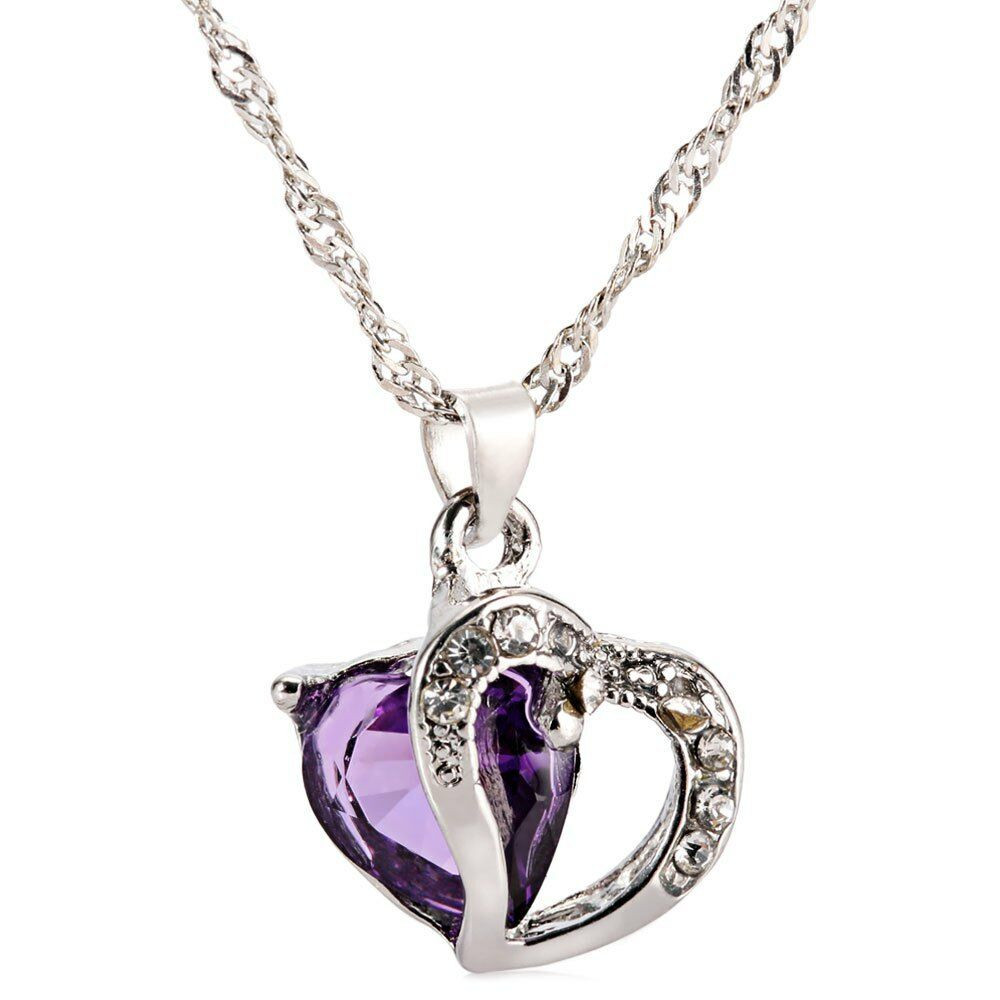 Necklace For Women
 Double Heart Rhinestone Embellished Necklace for Women