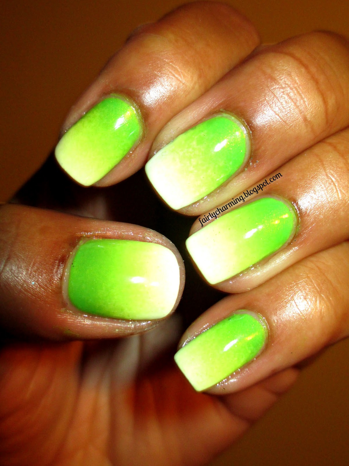 Neon Green Nail Designs
 Fairly Charming Almost Presentable Ombre
