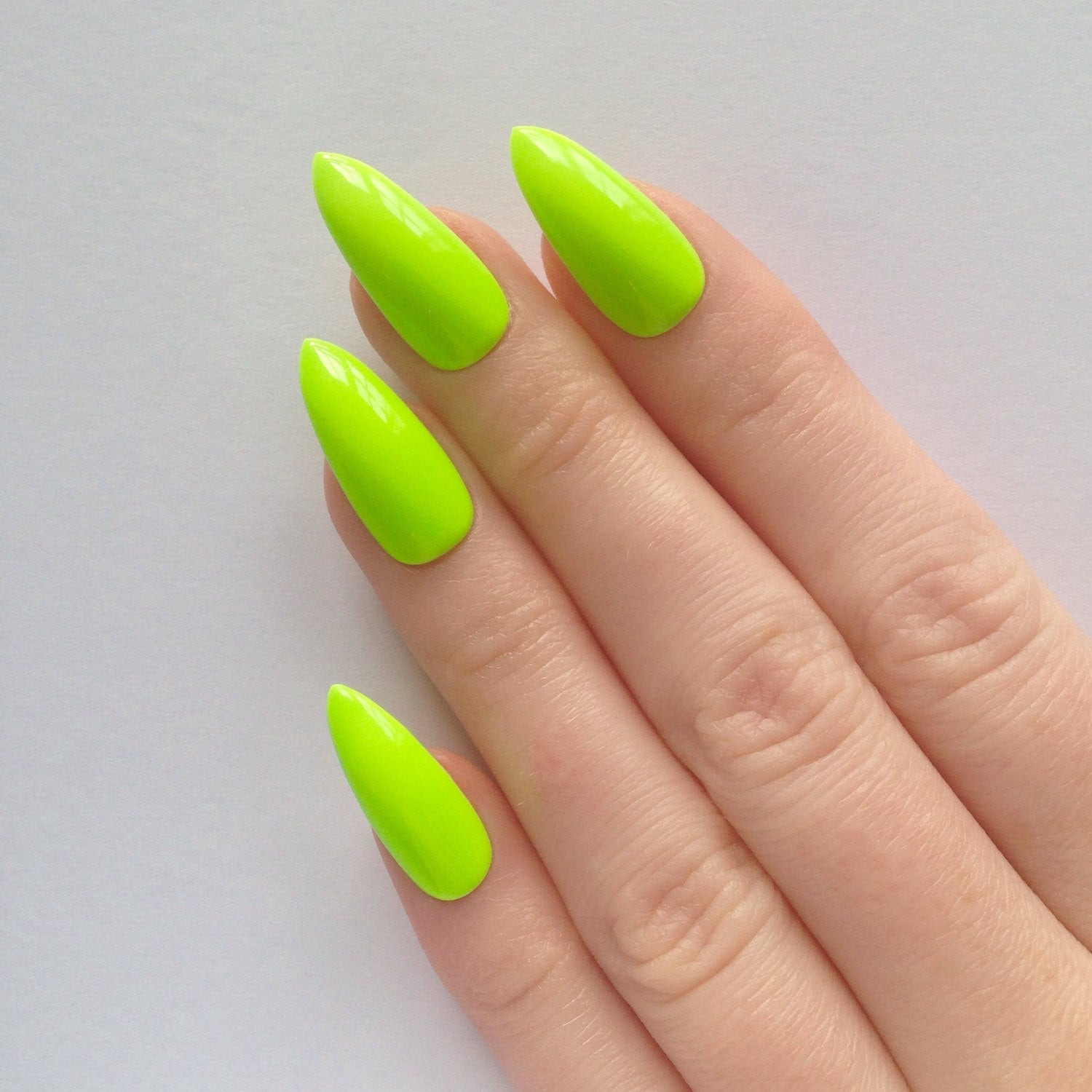 Neon Green Nail Designs
 Neon green stiletto nails Nail designs Nail by