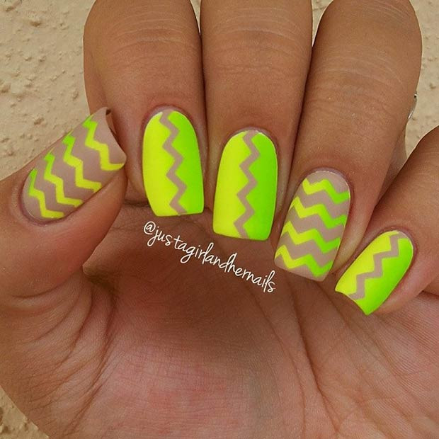 Neon Green Nail Designs
 30 Eye Catching Summer Nail Art Designs