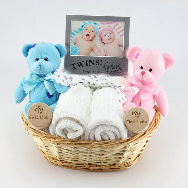 New Baby Gift Delivery
 Double Deluxe Twin New Baby Gift Basket