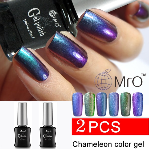 New Gel Nail Colors
 MRO 2 pieces lot 2016 new color uv Gel nail chameleon