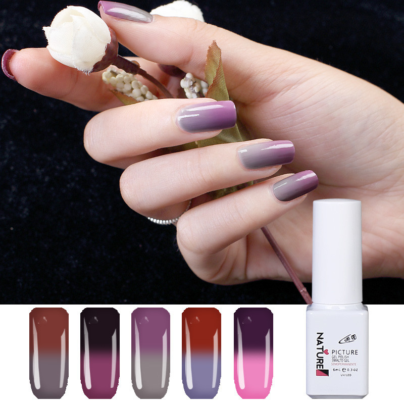 New Gel Nail Colors
 Nature Picture 60 Color Temperature Changing UV Gel Nail
