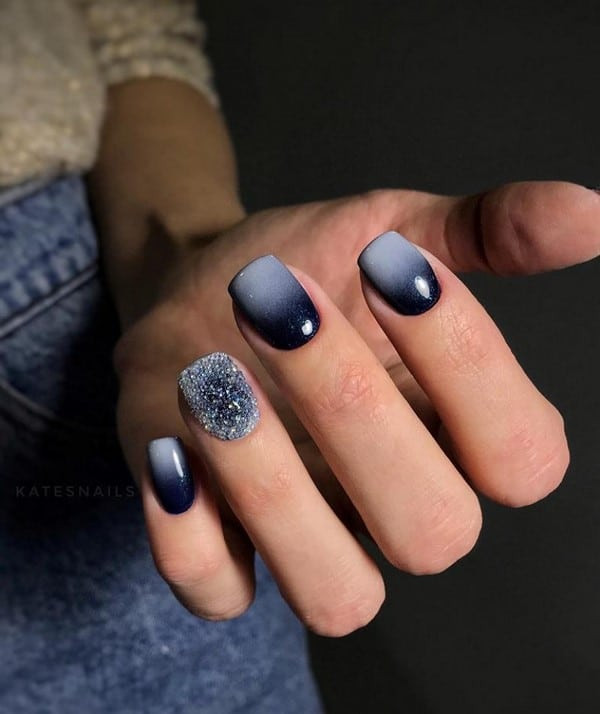 New Nail Art 2020
 Best 50 Nail Designs 2019 Blue And Silver nail art design