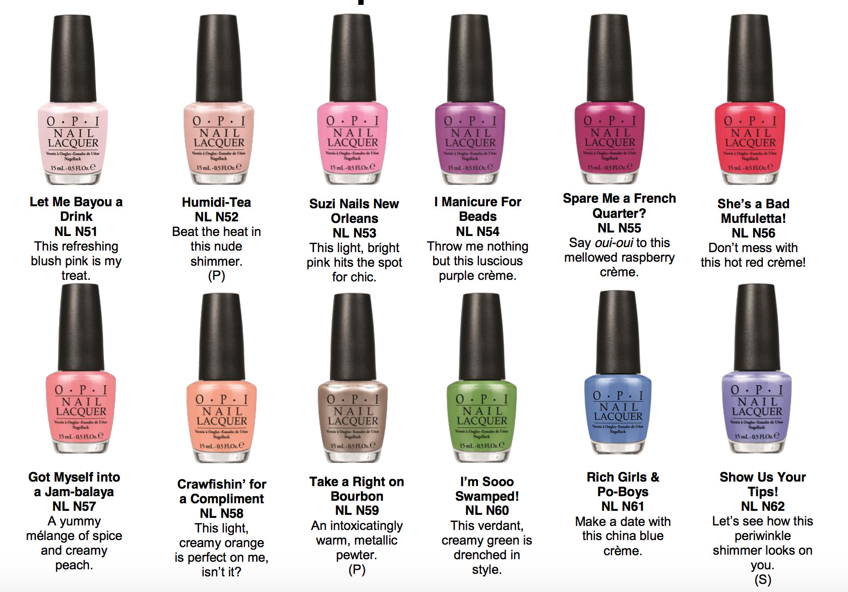New Opi Nail Colors
 OPI New Orleans Collection for Spring Summer 2016