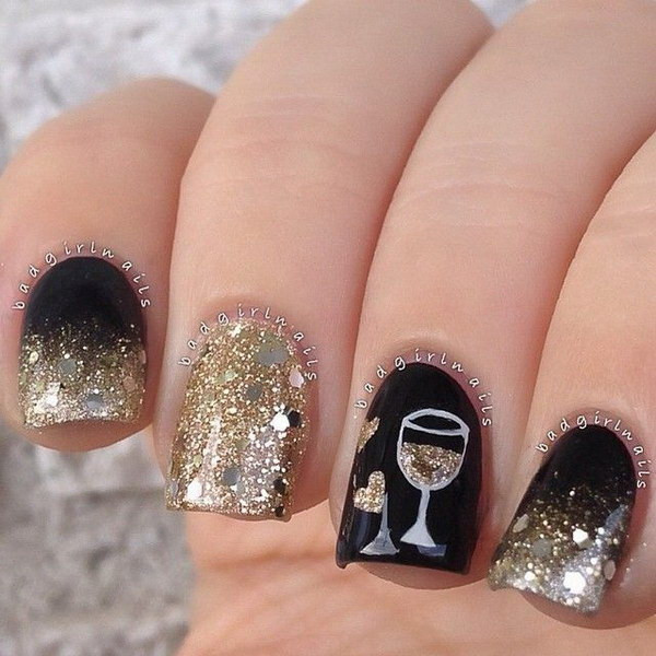 New Year Acrylic Nail Designs
 100 Cute And Easy Glitter Nail Designs Ideas To Rock This