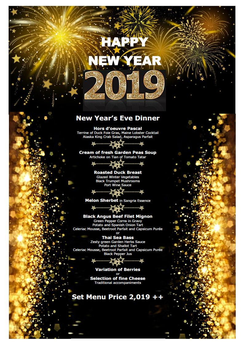 New Year Day Dinner Menu
 New Year’s Eve Dinner – Casa Pascal