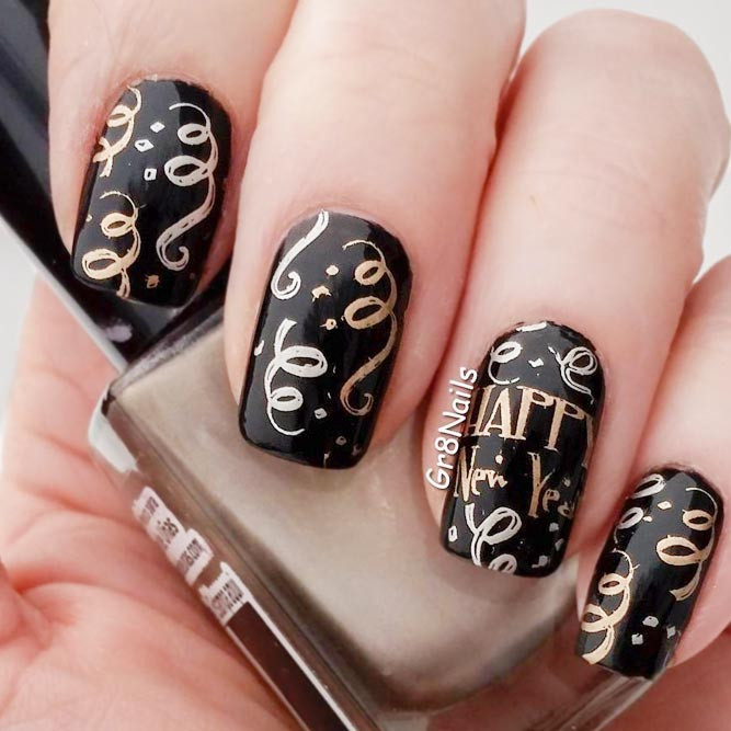 New Years Nail Designs
 Create Your Holiday Mood With Our Ideas for New Years Nails