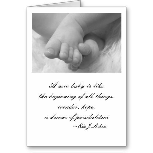 Newborn Baby Wishes Quotes
 Greeting Card for new baby with quote Card Zazzle