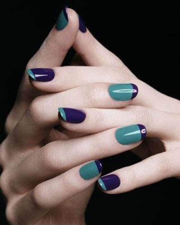 Nice Nail Colors
 The Two Tones Nail Design is the Newest Nail Trend