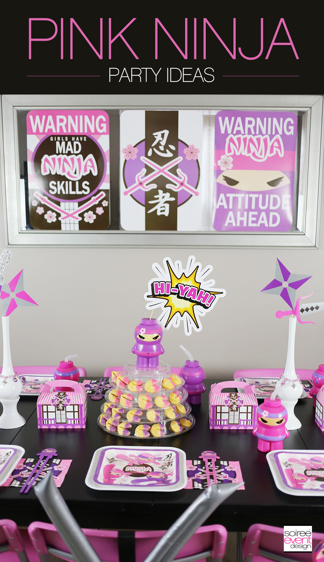 Ninja Birthday Party Ideas
 TREND ALERT How to Host a Pink Ninja Party for Girls