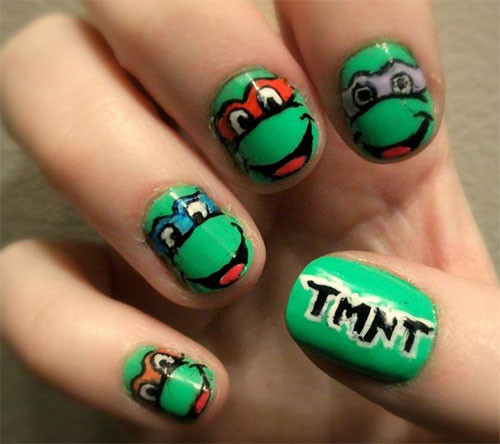 Ninja Turtle Nail Designs
 20 Teenage Mutant Ninja Turtles Nail Art Designs Ideas