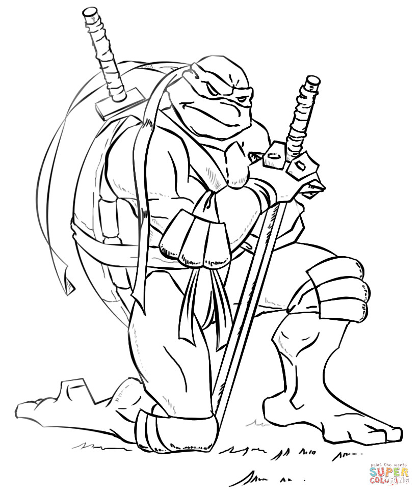 Ninja Turtles Printable Coloring Pages
 Leonardo from Ninja Turtles coloring page