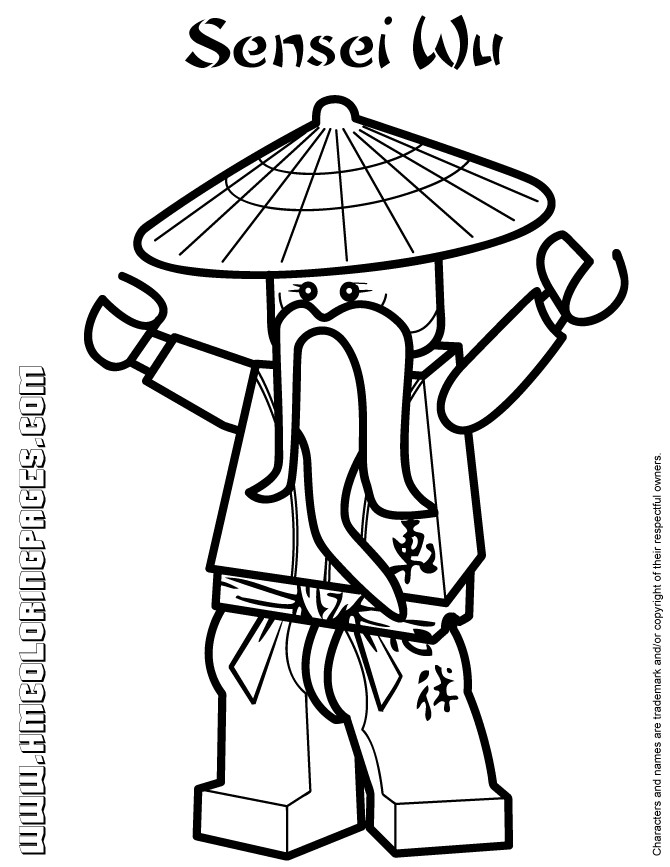 Ninjago Printable Coloring Pages
 Ninjago Sensei Wu Coloring Page