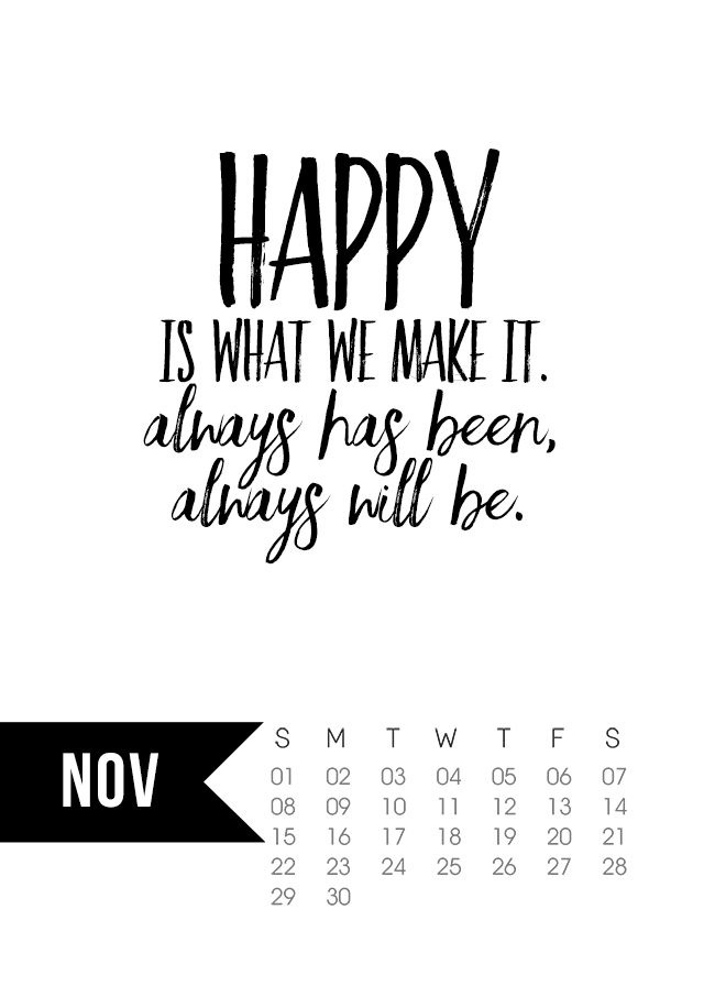 November Inspirational Quotes
 November 2015 Calendar Printable Live Laugh Rowe