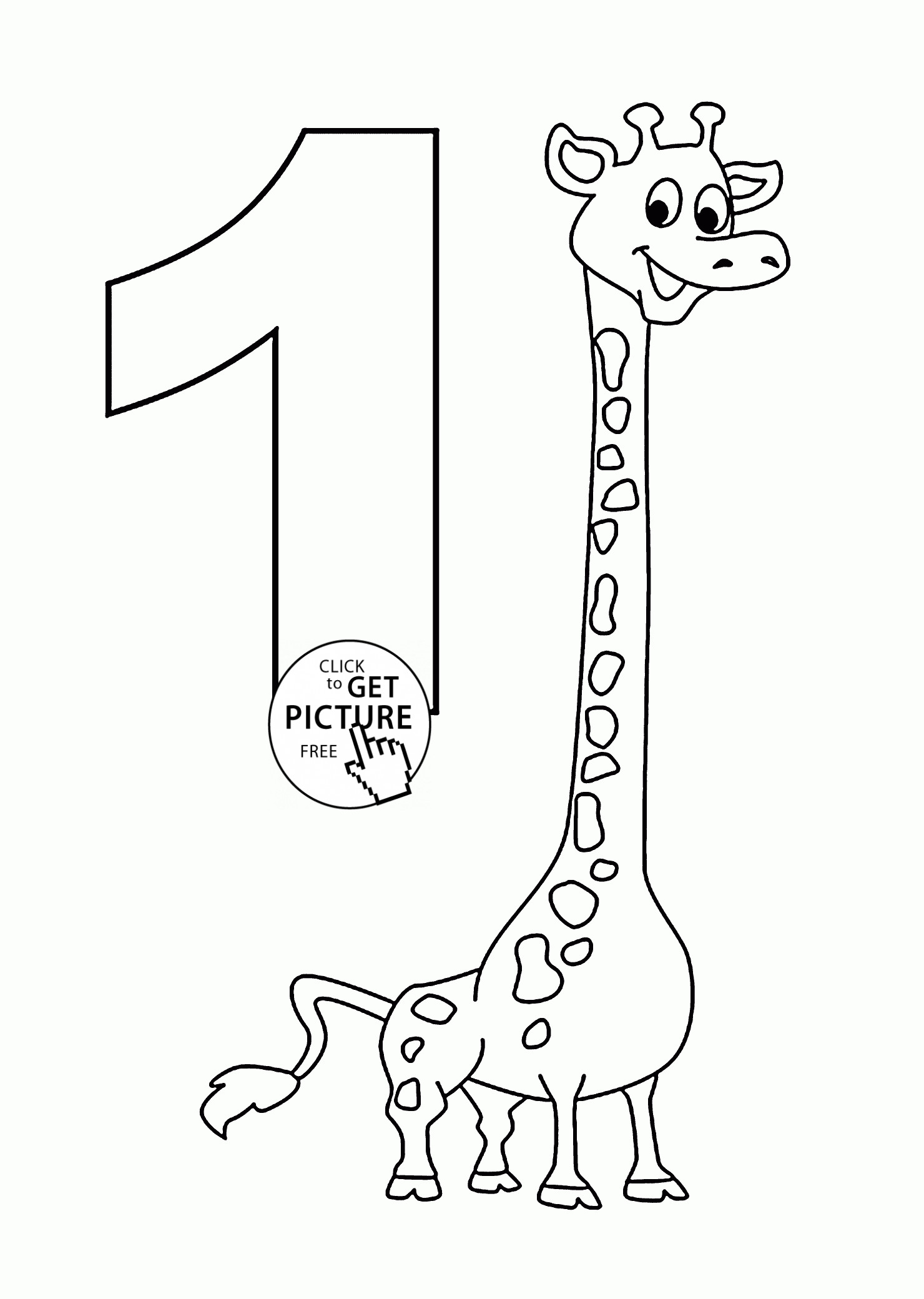 Number Coloring Pages For Toddlers
 Number 1 coloring pages for kids counting sheets
