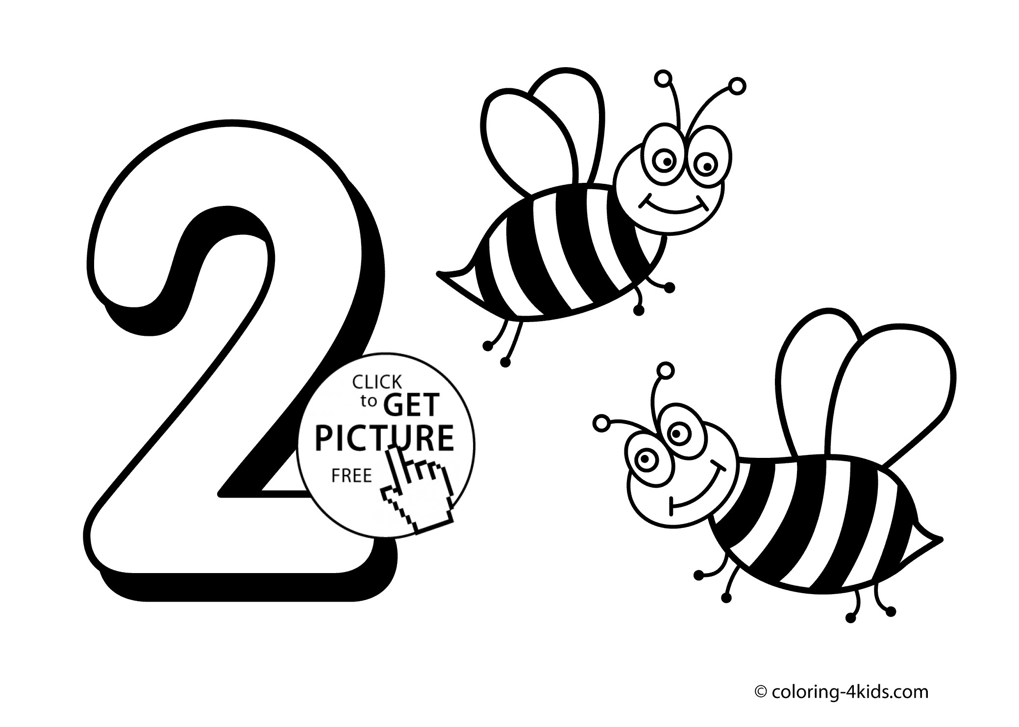 Number Coloring Pages For Toddlers
 2 numbers coloring pages for kids printable free digits