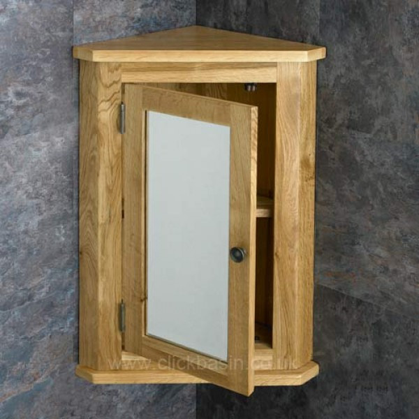Oak Bathroom Wall Cabinets
 Solid Oak Wall Mounted Corner and Square Bathroom Storage