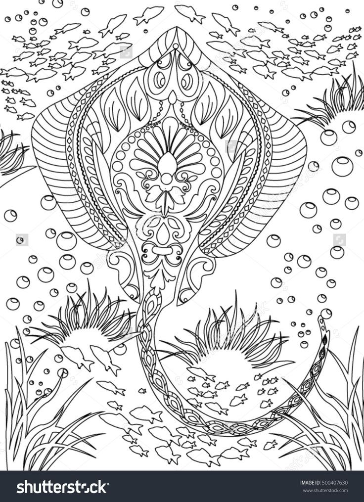 Ocean Coloring Pages For Adults
 936 best ♋Adult Colouring Under the Sea Fish Mermaids