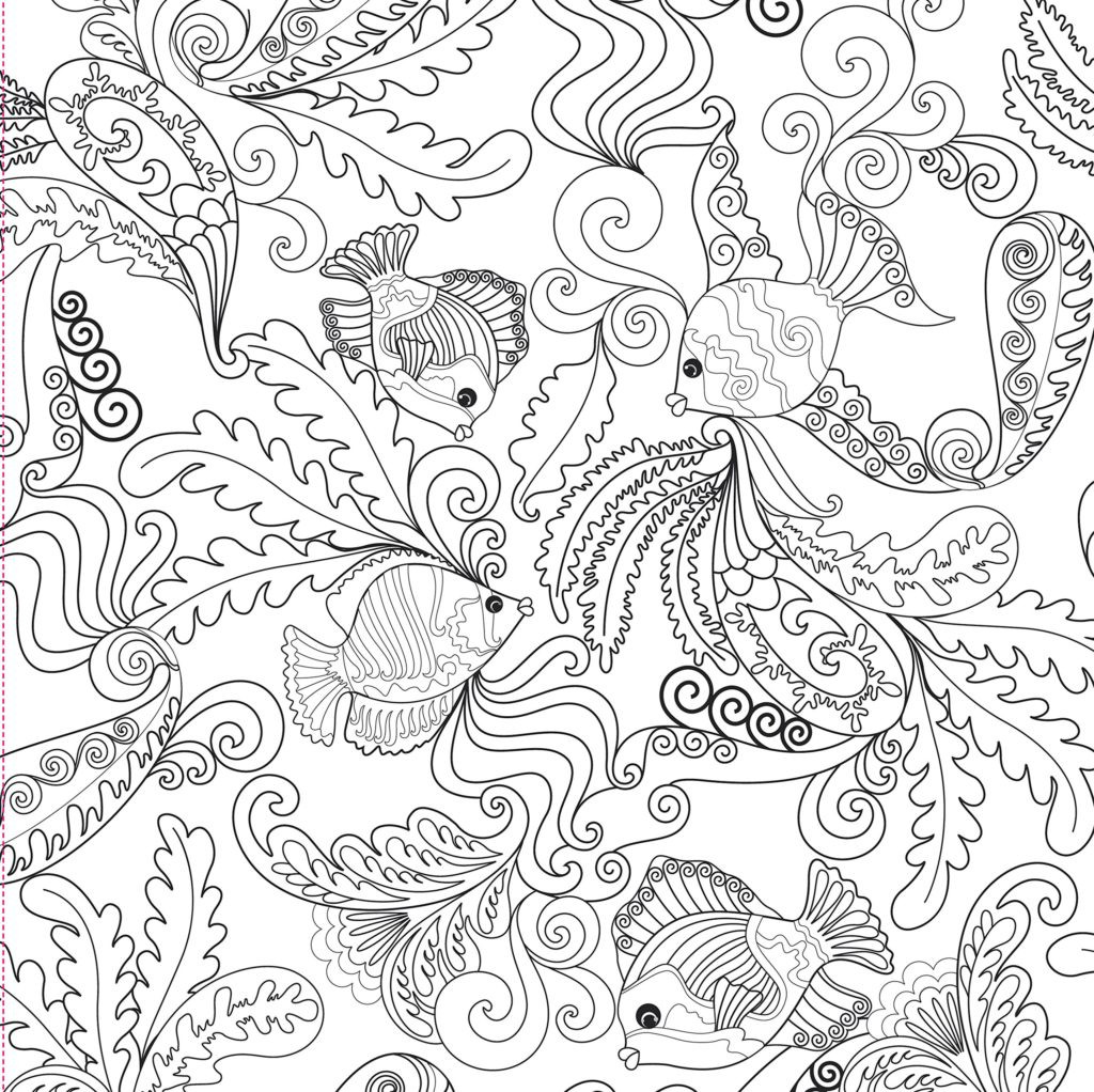 Ocean Coloring Pages For Adults
 Coloring Pages Ocean Designs Adult Coloring Book Stress