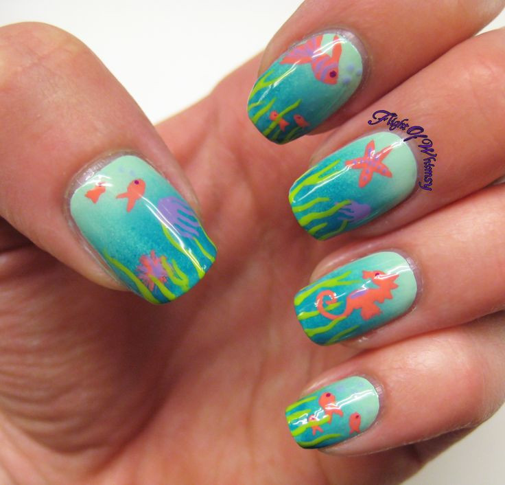 Ocean Nail Art
 Seahorse nails Google Search