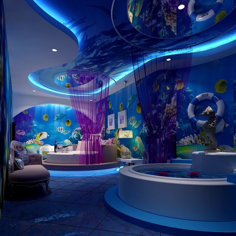 Ocean Themed Kids Room
 beibehang 3D personalized custom total athlete bedroom
