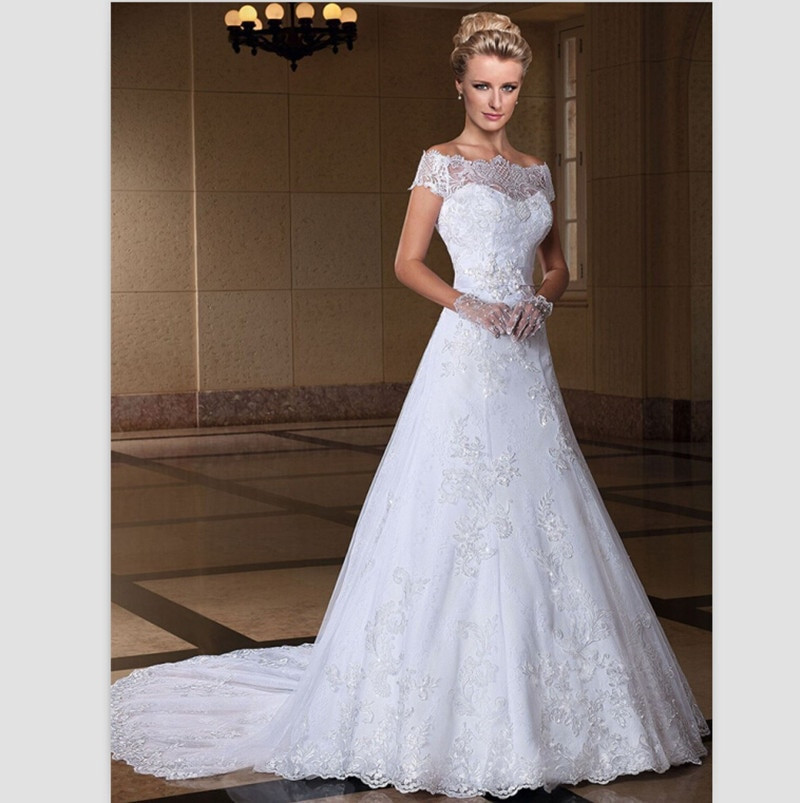 Off White Wedding Dress
 Aliexpress Buy Romatic White Lace Wedding Dresses
