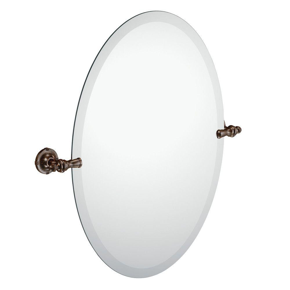 Oil Rubbed Bronze Bathroom Mirror
 Moen Gilcrest 26 in x 23 in Frameless Pivoting Wall