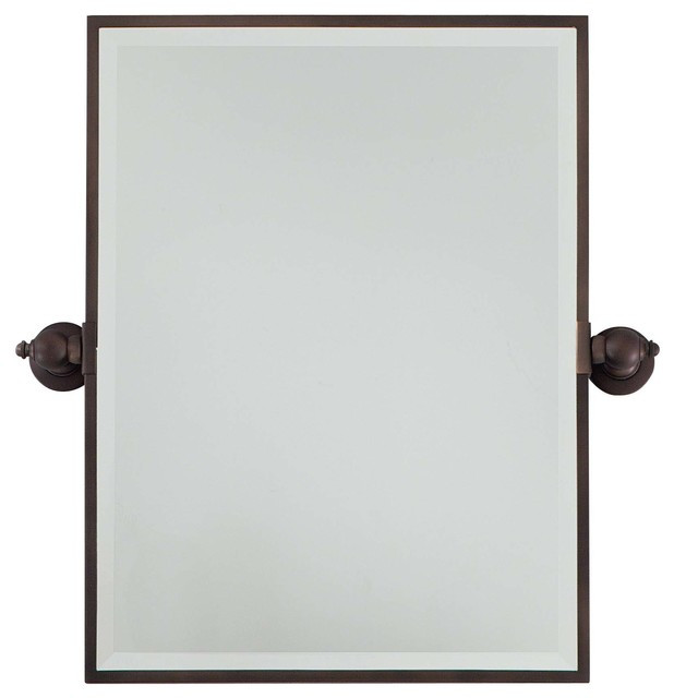 Oil Rubbed Bronze Bathroom Mirror
 Minka Lavery Pivoting Mirror Brushed Nickel