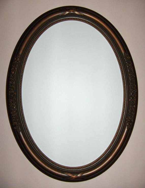 Oil Rubbed Bronze Bathroom Mirror
 Oval mirror with oil rubbed bronze color frame bathroom
