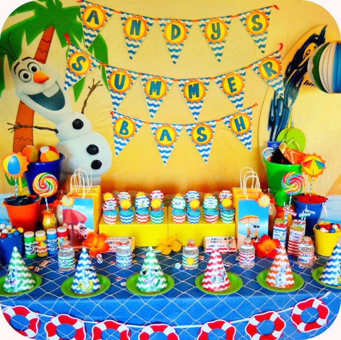Olaf Summer Birthday Party Ideas
 Kara s Party Ideas Olaf s Summer Bash Frozen Themed