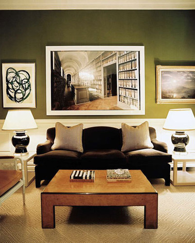 Olive Green Living Room Walls
 Eye For Design Olive Green Interiors