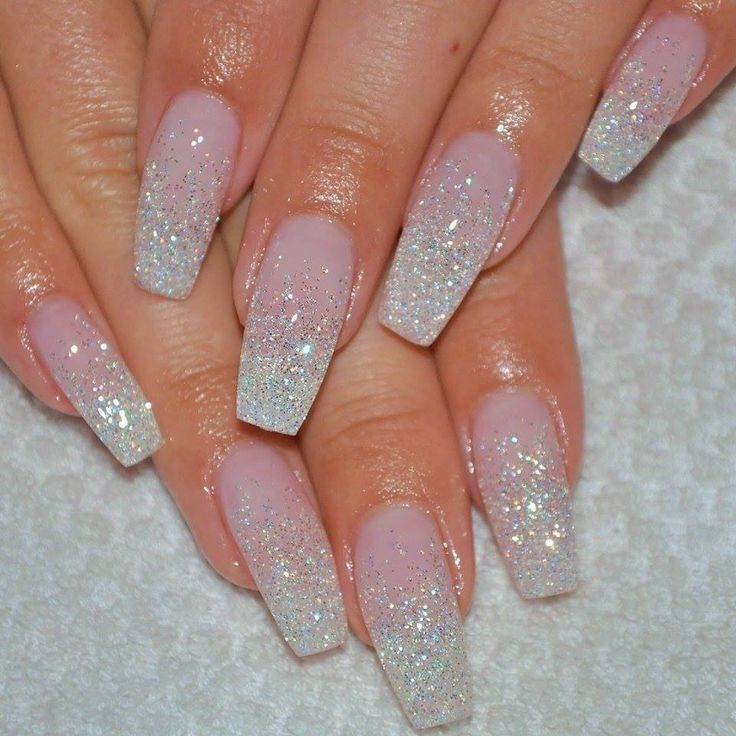 Ombre Glitter Acrylic Nails
 The 25 best Glitter ombre nails ideas on Pinterest