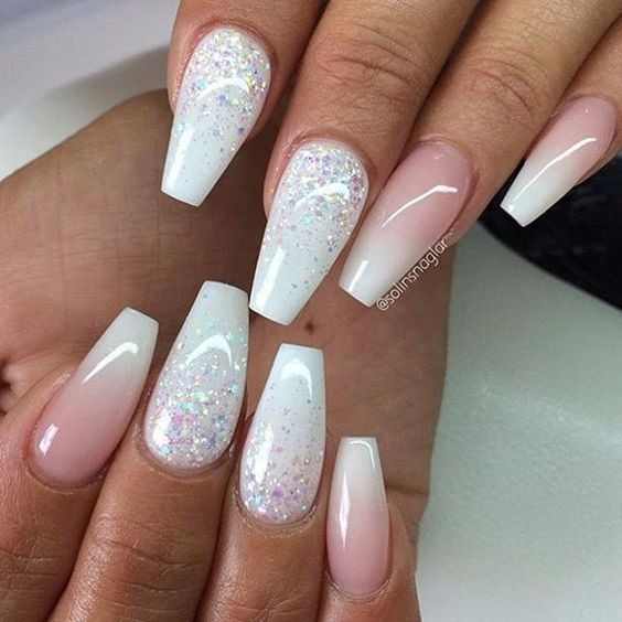 Ombre Glitter Acrylic Nails
 Be Fun and Fabulous with this Top 50 Glitter Ombre Nails