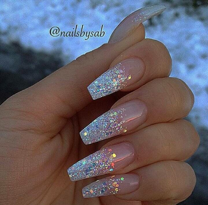 Ombre Glitter Acrylic Nails
 Pin by Alyson Nicole on Nails