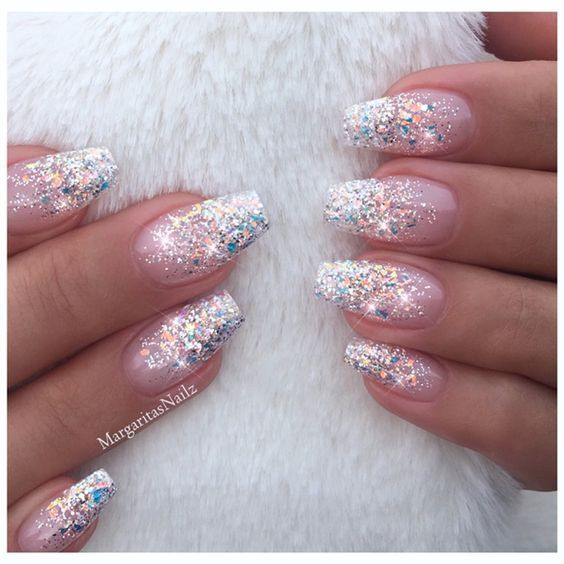 Ombre Glitter Acrylic Nails
 65 Amazing Glitter Acrylic Nail Art Designs for Holiday