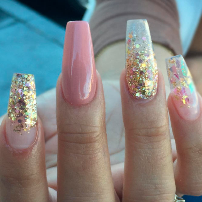 Ombre Glitter Acrylic Nails
 Freshest Ombre Glitter Nails Ideas