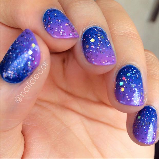 Ombre Nails Glitter
 80 Nail Designs for Short Nails